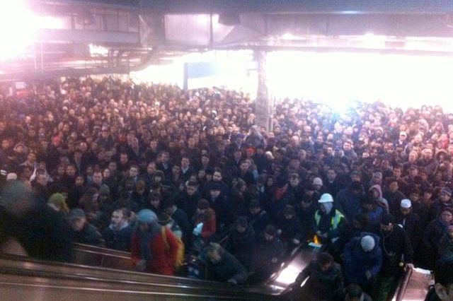 The scene at the World Trade Center PATH station last week.